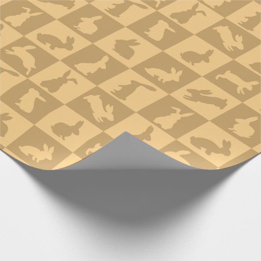 Bunny Grid Wrapping Paper Geschenkpapier (Ecke)