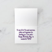 Bunny Happy Birthday Greeting Card Karte (Innenseite)