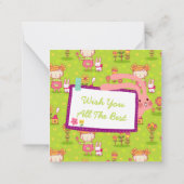 Bunny Happy Birthday Mitteilungskarte (Rückseite)