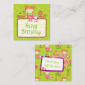 Bunny Happy Birthday Mitteilungskarte (Vorne/Hinten)