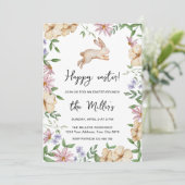 Bunny Happy Oaster Brunch Einladung (Stehend Vorderseite)