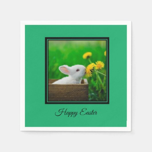 Bunny Happy Oaster Napkins Serviette (Vorderseite)