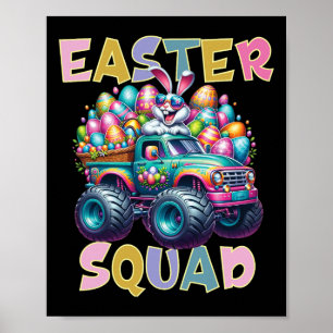 Bunny Happy Ostermonster LKW Liebhaber Egg Huntin Poster