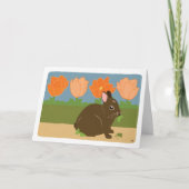 Bunny Happy Spring Card Karte (Vorderseite)