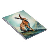 Bunny Hare auf einem Hügel | Notizbuch Notizblock (Rechte Seite)