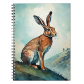 Bunny Hare auf einem Hügel | Notizbuch Notizblock (Vorderseite)