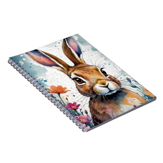 Bunny Hare unter den Blume | Notizbuch Notizblock (Rechte Seite)