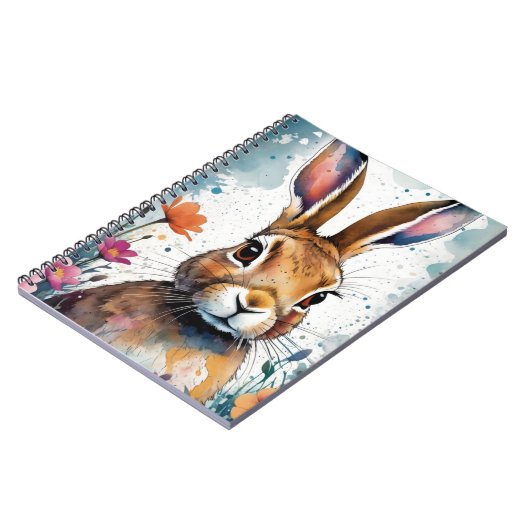 Bunny Hare unter den Blume | Notizbuch Notizblock (Linke Seite)