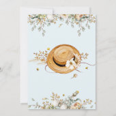 Bunny Hat Rustic Country Baby Dusche Einladung (Rückseite)