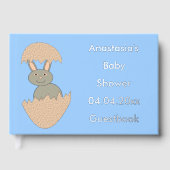 Bunny Hatching from Egg Weird Baby Shooter Gästebuch (Vorderseite)
