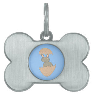 Bunny Hatching from Egg Weird Pet Tag Tiermarke