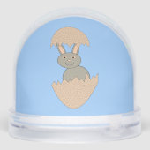 Bunny Hatching from Egg Weird Schneekugeln (Rückseite)