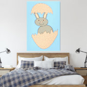 Bunny Hatching von Egg Weird Canvas Print Leinwanddruck (Insitu (Schlafzimmer))