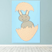 Bunny Hatching von Egg Weird Canvas Print Leinwanddruck (Insitu (Holzboden))