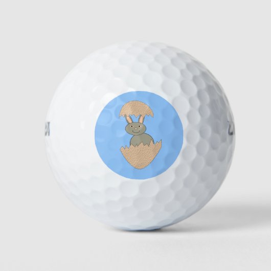 Bunny Hatching von Egg Weird Golf Ball (Vorderseite)
