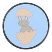 Bunny Hatching von Egg Weird Hockey Puck (Vorderseite)