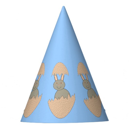 Bunny Hatching von Egg Weird Party Hat Partyhütchen (Vorderseite)