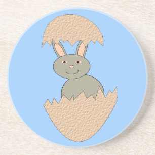 Bunny Hatching von Egg Weird Sandstein Untersetzer