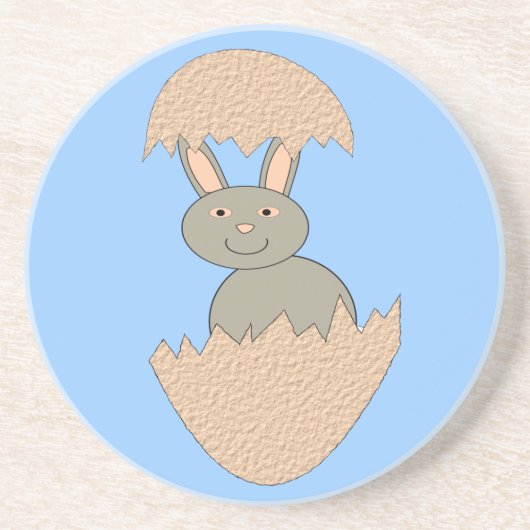 Bunny Hatching von Egg Weird Sandstein Untersetzer (Vorne)
