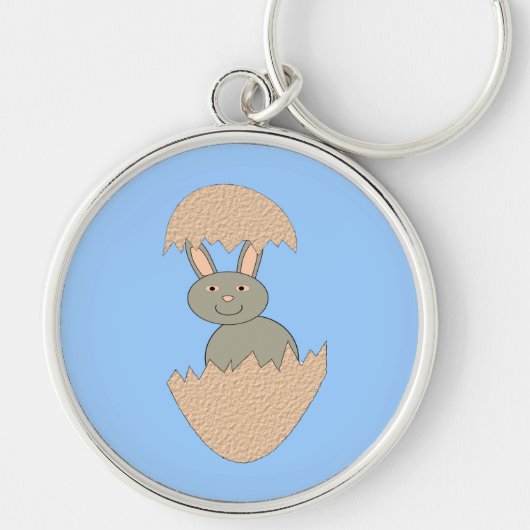 Bunny Hatching von Egg Weird Schlüsselanhänger (Vorne)