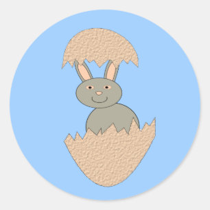 Bunny Hatching von Egg Weird Stickers
