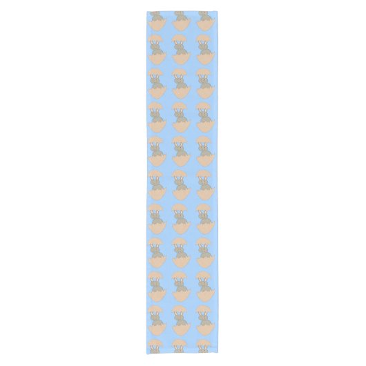 Bunny Hatching von Egg Weird Table Runner Kurzer Tischläufer (Vorderseite)