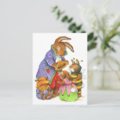 Bunny Hats von Katy Bratun Postkarte (Stehend Vorderseite)