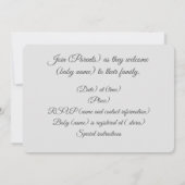 Bunny Hello Einladung (Rückseite)