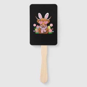 Bunny Highland Kuh Osterfest Bauer Frauen Kinder O Fächer