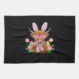 Bunny Highland Kuh Osterfest Bauer Frauen Kinder O Geschirrtuch