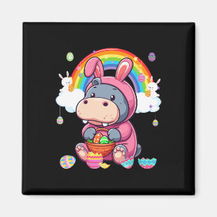 Bunny Hippo Osterfest Jagd Eier Basket Frische Pas Magnet
