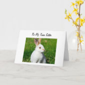 BUNNY HOFFT NACH IHREM ZWEITEN SCHWESTER GEBURTSTA KARTE (Gelbe Blume)