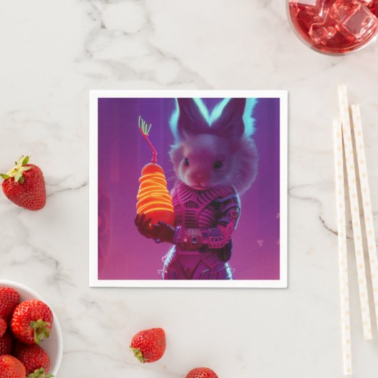 Bunny Holding a Carrot Serviette (Beispiel)
