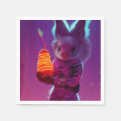 Bunny Holding a Carrot Serviette (Vorderseite)