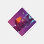 Bunny Holding a Carrot Serviette (Ecke)