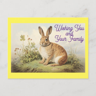 Bunny Holiday Postcard Feiertagspostkarte