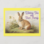 Bunny Holiday Postcard Feiertagspostkarte (Vorderseite)