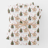 Bunny Holiday Wrapping Paper Flat Sheet Set 3 Geschenkpapier Set (Beispiel)