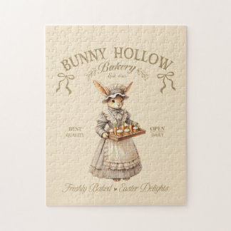 Bunny Hollow Bakery Vintage Easter Rabbit Baker Puzzle