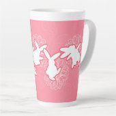 Bunny Hop Fun Latte Tasse (Rechte Ecke)