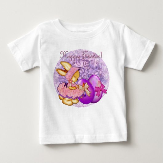 Bunny Hop Oster Baby T-shirt (Vorderseite)