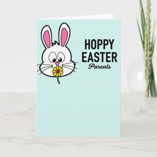 Bunny Hoppy Easter Parents Card Karte (Vorderseite)
