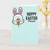 Bunny Hoppy Easter Parents Card Karte (Gelbe Blume)