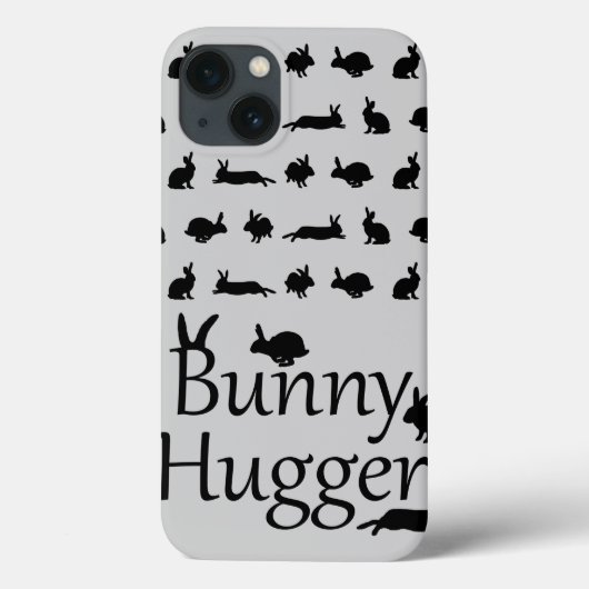 Bunny Hugger iPad Case (Light Gray) (Rückseite)