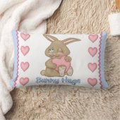 Bunny Hugs Blue Lendenkissen (Decke)