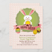 Bunny Hugs Einladung (Vorne/Hinten)