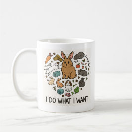 Bunny "I Do What I Want" Tote Bag –Funny Rabbit Kaffeetasse