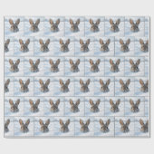 Bunny In a Deep Snowdrift Geschenkpapier (Flach)