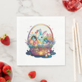 Bunny in Basket! Serviette (Beispiel)