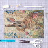BUNNY IN MEADOW DECOUPAY SEIDENPAPIER (Handwerk)